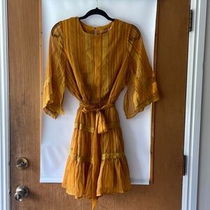 Super cute yellow (almost orange) mini dress